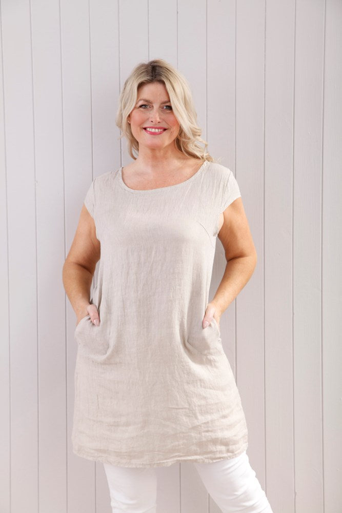 Plain Linen Dress Gracie Jaynes