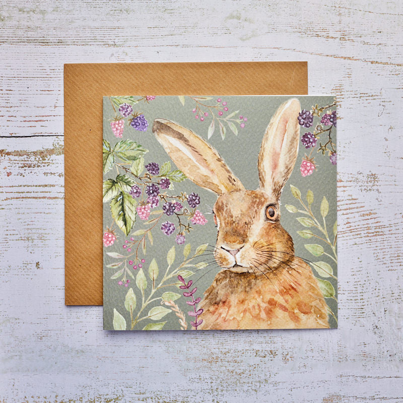 Hare & Berries Card - Gracie Jaynes